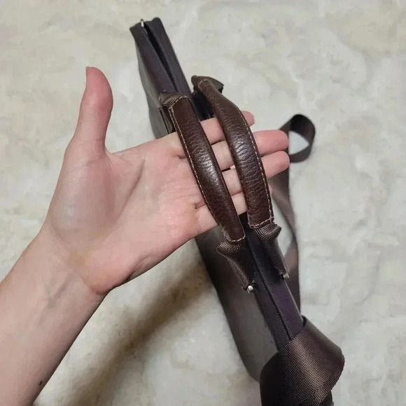 BOCONI BRYANT LEATHER SLEEVE BRIEFCASE LAPTOP TABLET DARK BROWN - Picture 6 of 11